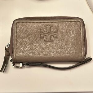 Tory Burch Taupe Wristlet!